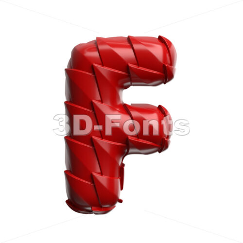 dragon letter F - Upper-case 3d font