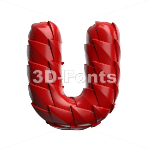 dragon letter U - Capital 3d font