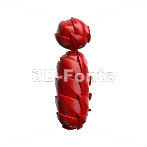 chinese dragon scale alphabet letter I - Small 3d character