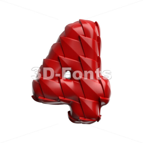 dragon number 4 - 3d digit