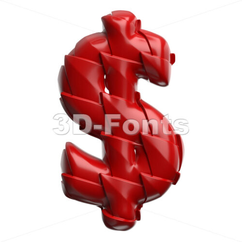 dragon dollar currency sign - 3d Money symbol