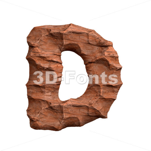Canyon font D - Capital 3d character