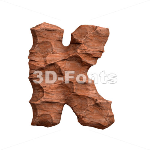 Uppercase Desert sandstone letter K - Capital 3d font
