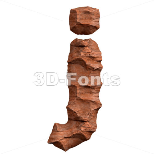 Desert sandstone alphabet character J - Lowercase 3d font