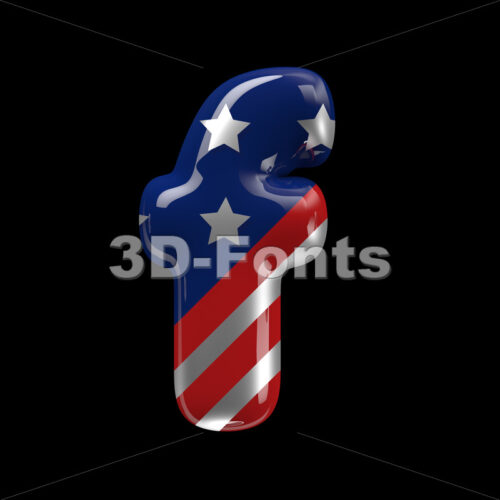 USA comics letter F - Small 3d font