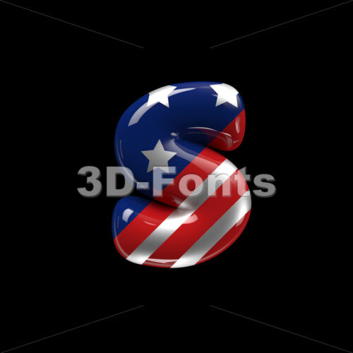 United states letter S - Lowercase 3d font