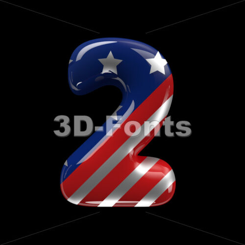 USA comics number 2 - 3d digit