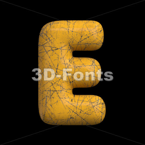 Industrial character E - Capital 3d letter