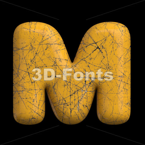 Industrial character M - Capital 3d letter