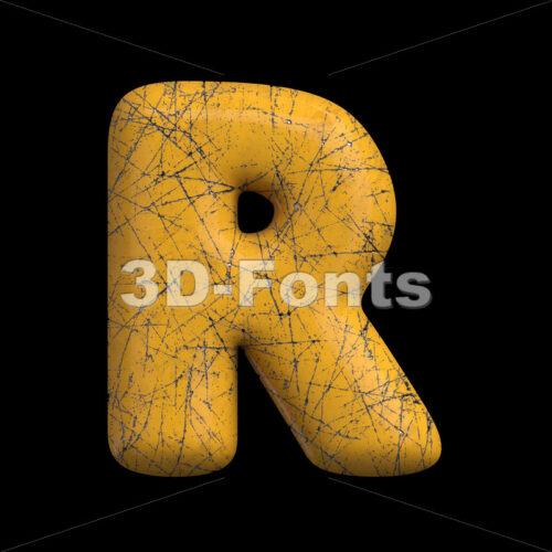 Industrial letter R - Uppercase 3d font