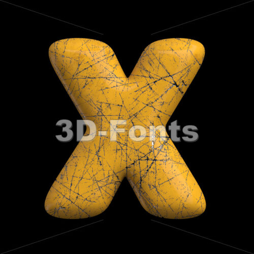 Industrial character X - Upper-case 3d letter