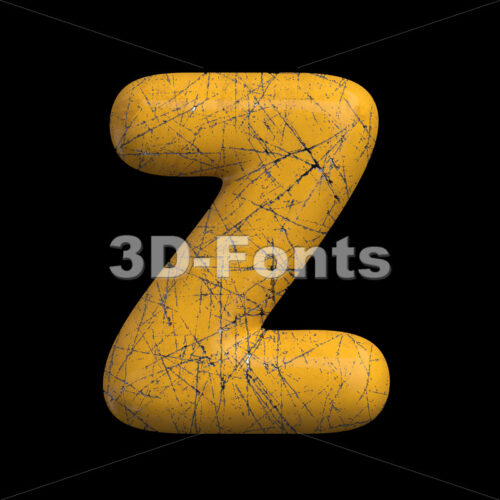 Industrial alphabet letter Z - Upper-case 3d font