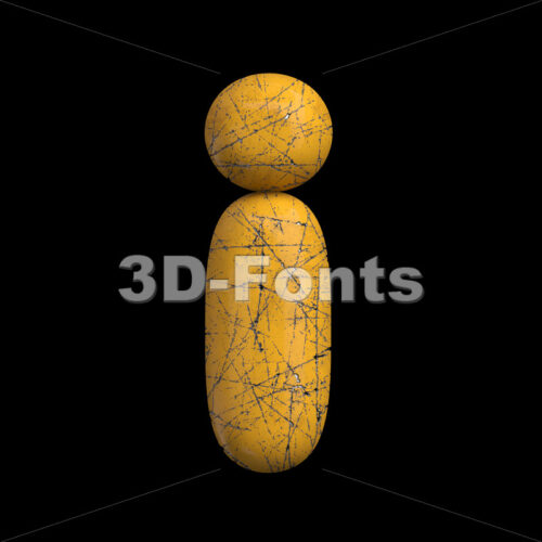 Industrial alphabet letter I - Small 3d character