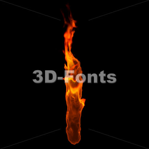 small demonic letter L - Lowercase 3d character