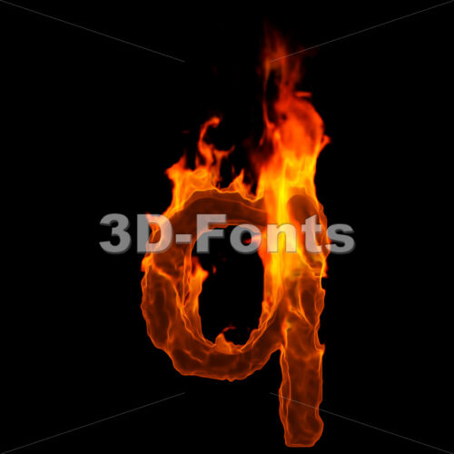 demonic alphabet font Q - Lower-case 3d letter - 3D Fonts Collections