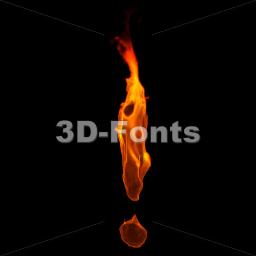 fire exclamation point - 3d symbol