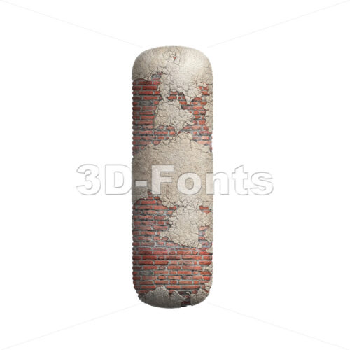 small masonry letter L - Lowercase 3d character
