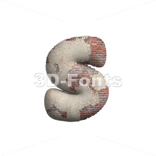 old street wall letter S - Lowercase 3d font