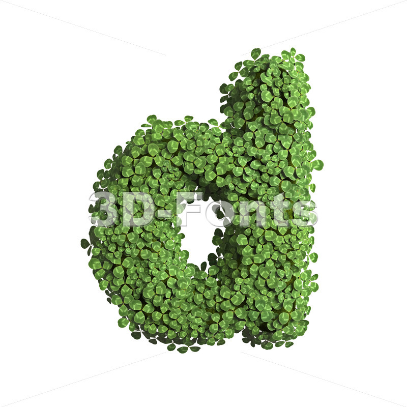 spring alphabet letter D - Lowercase 3d font