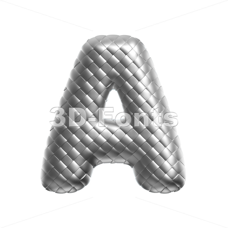 Metal scale letter A - Capital 3d character