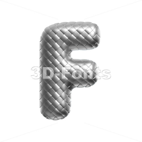 Metal scale letter F - Upper-case 3d font