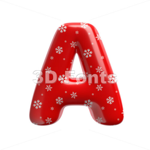 Snowflake Letter A - Capital 3d character