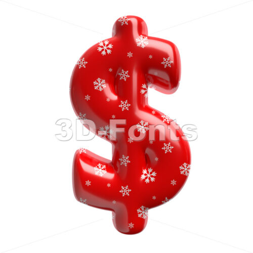 Snowflake Dollar Currency Sign