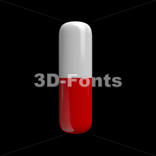 small polish letter L - Lowercase 3d character