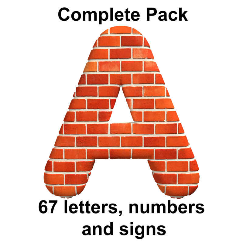 Brick fonts complete pack