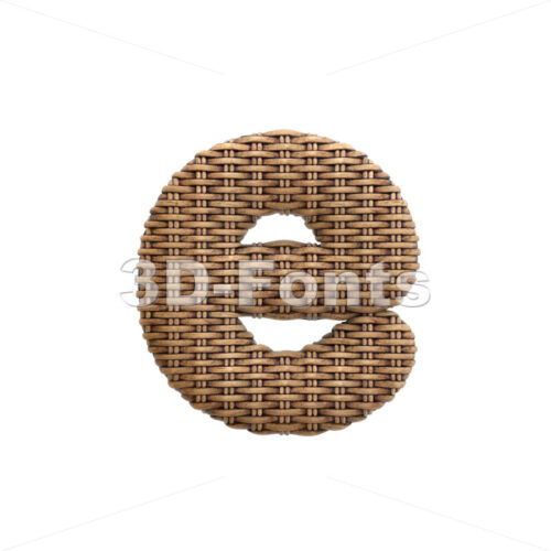 wicker 3d character E - Lower-case 3d letter - 3D Fonts Collections | Top Quality Letters, Numbers and Symbols !