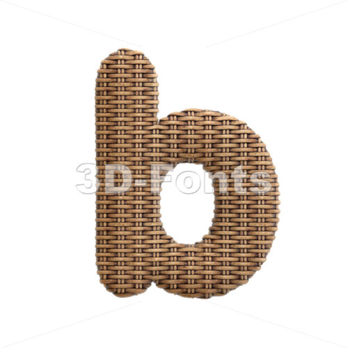 wicker alphabet character B - Lower-case 3d letter - 3D Fonts Collections | Top Quality Letters, Numbers and Symbols !