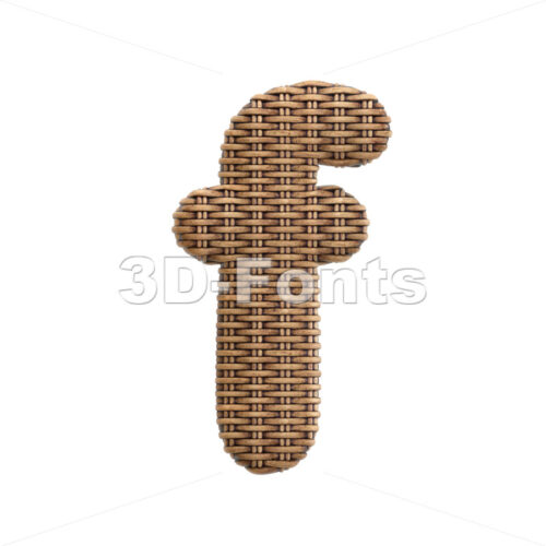 wicker letter F - Small 3d font - 3D Fonts Collections | Top Quality Letters, Numbers and Symbols !