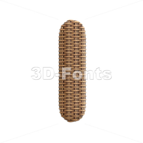 small rattan letter L - Lowercase 3d character - 3D Fonts Collections | Top Quality Letters, Numbers and Symbols !