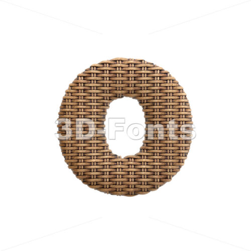 wicker font O - Small 3d letter - 3D Fonts Collections | Top Quality Letters, Numbers and Symbols !