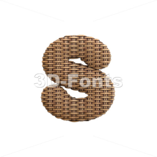 rattan basket letter S - Lowercase 3d font - 3D Fonts Collections | Top Quality Letters, Numbers and Symbols !