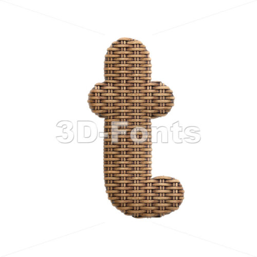 wicker character T - Lower-case 3d letter - 3D Fonts Collections | Top Quality Letters, Numbers and Symbols !