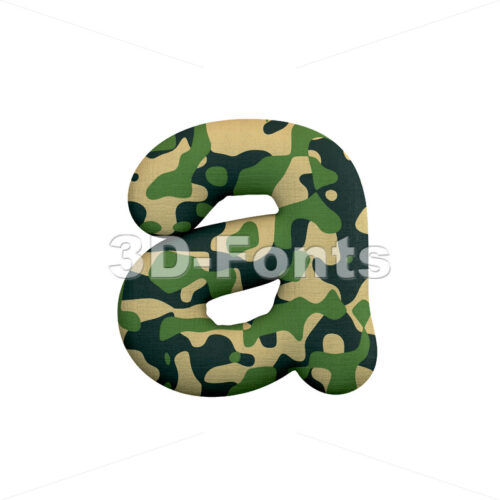 Army font A - Lowercase 3d letter - 3D Fonts Collections | Top Quality Letters, Numbers and Symbols !