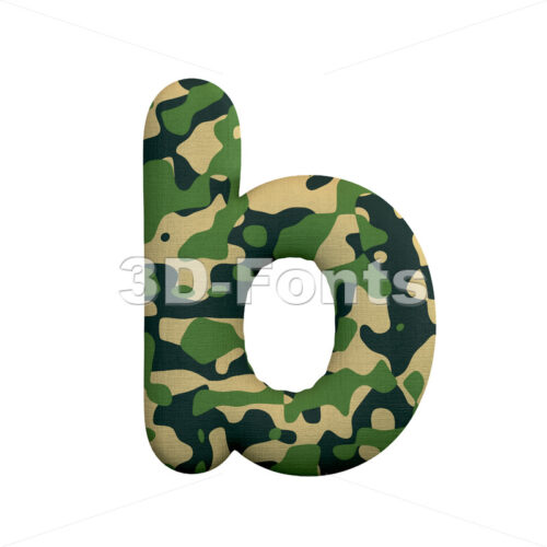 Commando alphabet character B - Lower-case 3d letter - 3D Fonts Collections | Top Quality Letters, Numbers and Symbols !