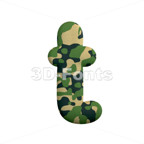 Commando character T - Lower-case 3d letter - 3D Fonts Collections | Top Quality Letters, Numbers and Symbols !