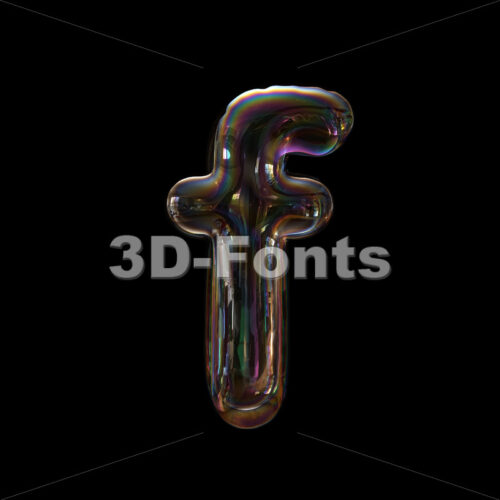 Bubble letter F - Small 3d font - 3D Fonts Collections | Top Quality Letters, Numbers and Symbols !