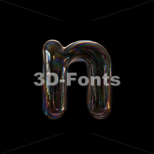 Lower-case Bubble letter N - Small 3d font - 3D Fonts Collections | Top Quality Letters, Numbers and Symbols !