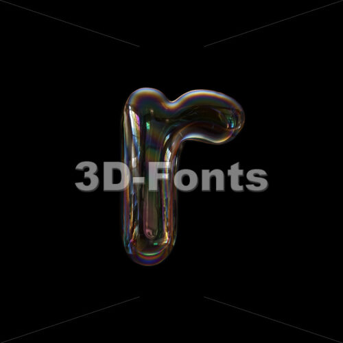 Small Bubble character R - Lower-case 3d letter - 3D Fonts Collections | Top Quality Letters, Numbers and Symbols !