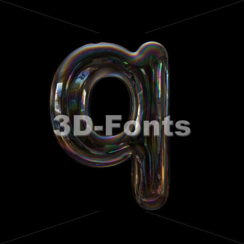 transparent alphabet font Q - Lower-case 3d letter - 3D Fonts Collections | Top Quality Letters, Numbers and Symbols !