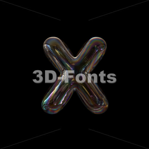 Bubble 3d font X - Small 3d letter - 3D Fonts Collections | Top Quality Letters, Numbers and Symbols !