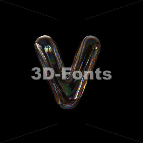 Lowercase Bubble font V - Small 3d letter - 3D Fonts Collections | Top Quality Letters, Numbers and Symbols !