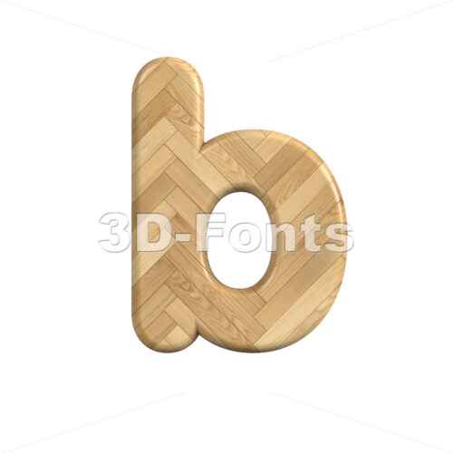 wooden parquet alphabet character B - Lower-case 3d letter - 3D Fonts Collections | Top Quality Letters, Numbers and Symbols !