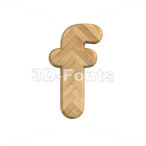 Ash wood letter F - Small 3d font - 3D Fonts Collections | Top Quality Letters, Numbers and Symbols !