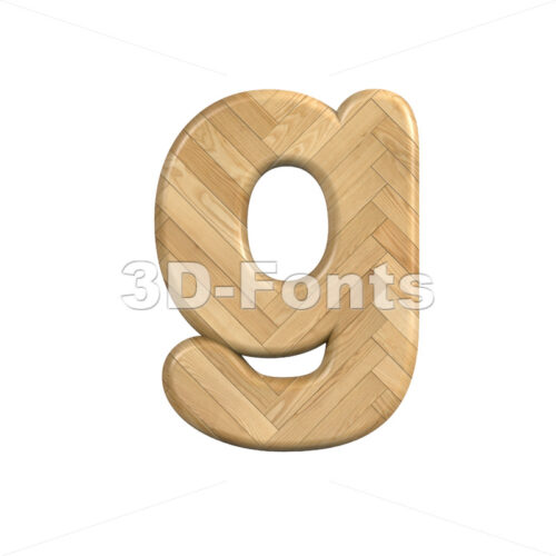 Lowercase Ash wood font G - Small 3d character - 3D Fonts Collections | Top Quality Letters, Numbers and Symbols !