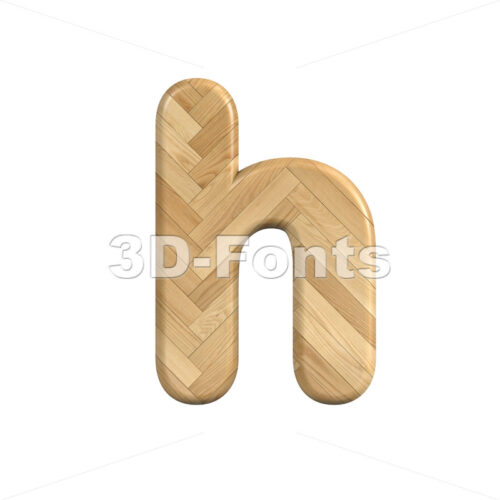 Wood font H - Lower-case 3d letter - 3D Fonts Collections | Top Quality Letters, Numbers and Symbols !