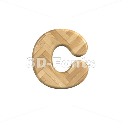 Small Ash wood font C - Lowercase 3d character - 3D Fonts Collections | Top Quality Letters, Numbers and Symbols !